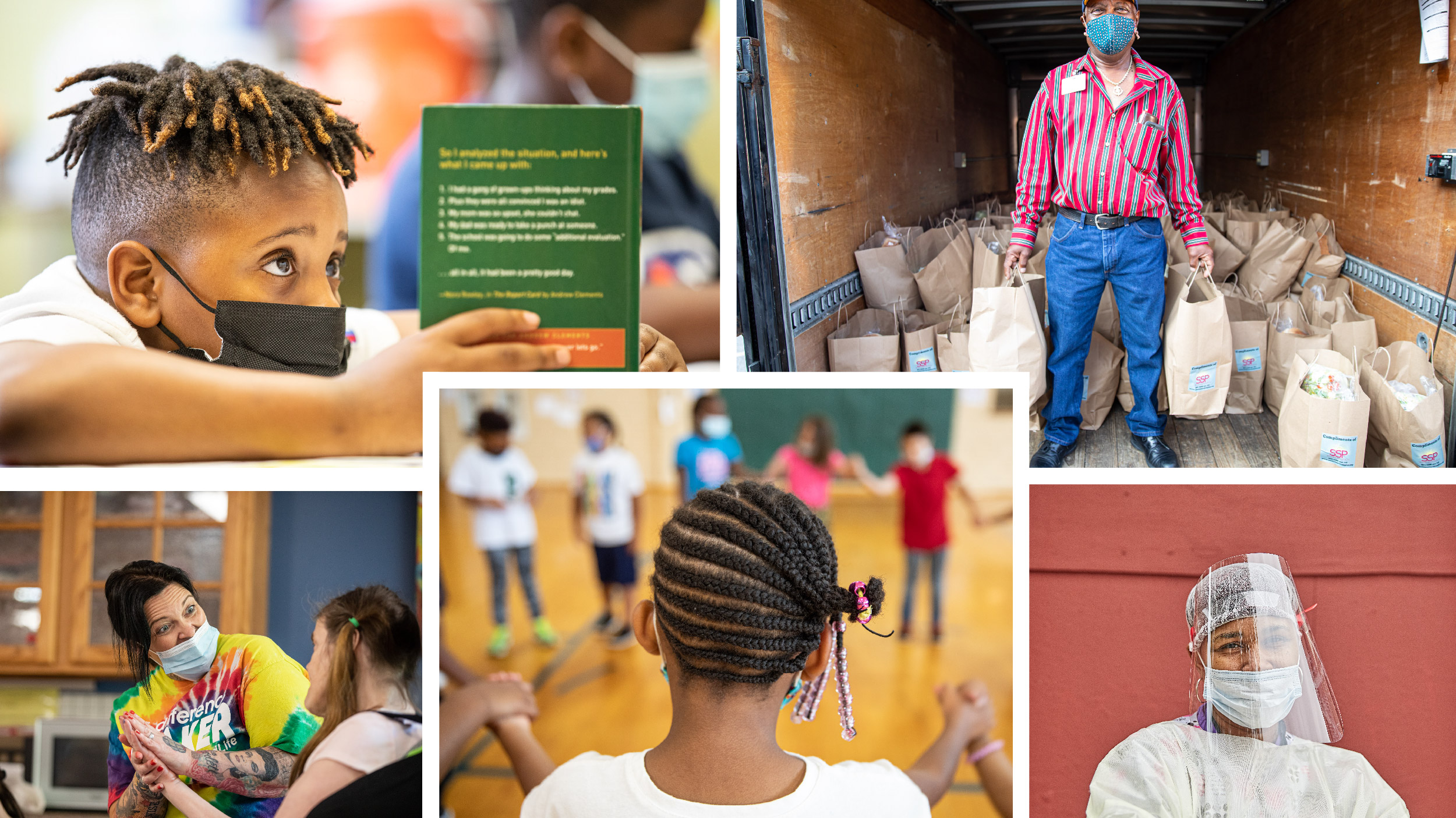 A collage of United Way photos